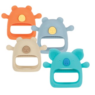 【Nuby】手握式矽膠固齒器-熊熊/無尾熊 多款｜專為小手設計 好抓 好咬 舒緩長牙不適