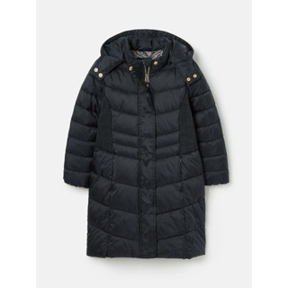 Miolla 英國品牌Joules Kids 女童款深藍色防風防水保暖鋪棉長版外套