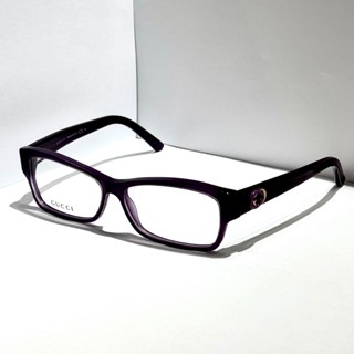 GUCCI 時尚亮閃紫框眼鏡 鏡腳立體LOGO設計 光學鏡框 GG3203 YHP