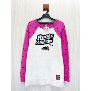 Roots 雙色星星字母Logo刷毛長版上衣 (編號250329102