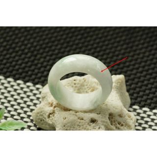 特價U3819玉戒指❀10# 翡翠玉A貨水潤飄淡綠寬版戒圈指環戒子【緬甸玉翠軒】玉首飾品 男女款式 尾戒
