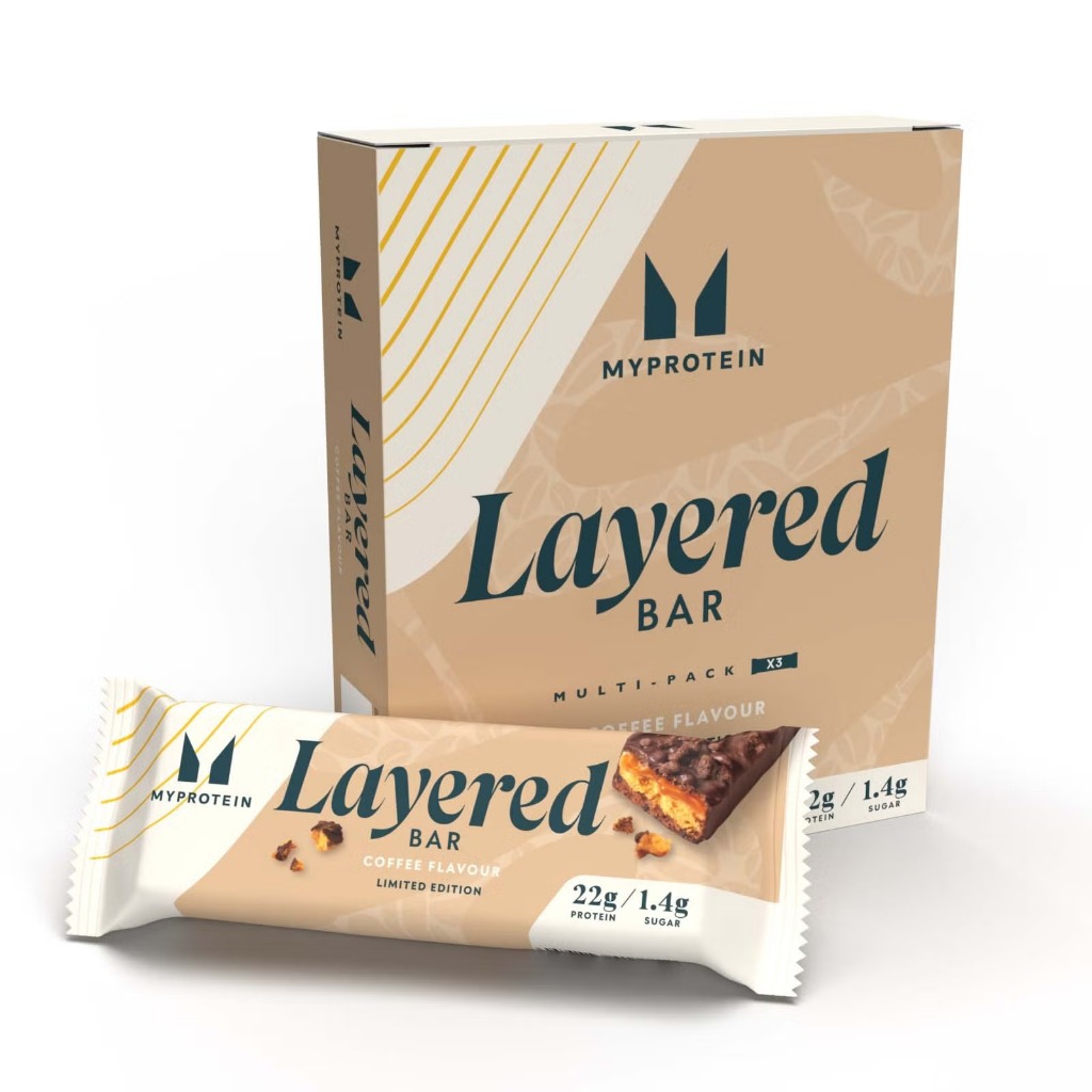 【滿額免運】MYPROTEIN Layered Bar六層夾心高蛋白棒60g-巧克力咖啡/香草生日蛋糕口味