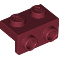 【金磚屋】99781DRD5 LEGO 樂高零件 Dark Red Bracket 1 x 2 - 1 x 2