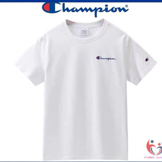 champion冠軍短袖 T425 純棉 高磅6.1oz 素T 圓領上衣 T恤短袖 男女同款 刺繡立體logo小標 白