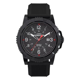 【TIMEX】天美時 遠徵系列 45毫米 夜幕探險 夜光 矽膠錶帶 潛水員風格手錶(黑 TXTW4B32000)