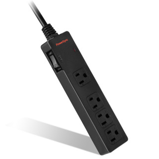 群加 PowerSync 1開4插/6插/防雷擊抗搖擺雙色延長線/1.8m（TS4GF118）