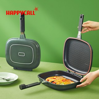 【韓國HAPPYCALL】HAPPYCALL石墨烯鈦雙面鍋(加大雙面鍋-綠/紅)~兩色可選 石墨烯 高導熱♥輕頑味