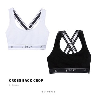 ☆ETW☆【台中店】STUSSY CROSS BACK CROP 運動內衣 黑 白 現貨