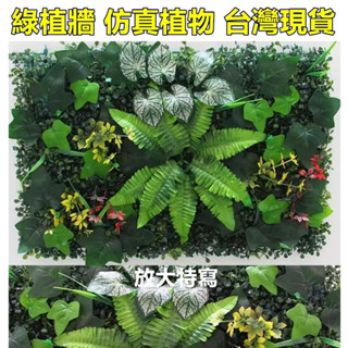 【臺灣現貨】6款 模擬加密款植物 抗UV防曬防水綠植牆 牆壁裝飾 人造植栽 背景牆 人工草 假草 假植物 植生牆