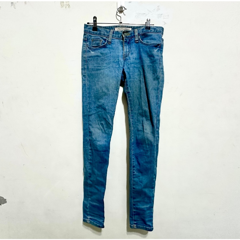 正韓 REX girl denim 深色復古時尚牛仔褲 二手 丹寧褲 緊身褲 skinny 合身顯瘦 26號