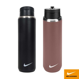NIKE SS RECHARGE 吸管保冷瓶 24OZ 運動水壺 隨身杯 水瓶 耐用 便攜 人體工學 防漏 黑 咖啡紅