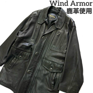 全新Wind Armor 鹿皮排扣拉鍊翻領夾克 皮衣外套
