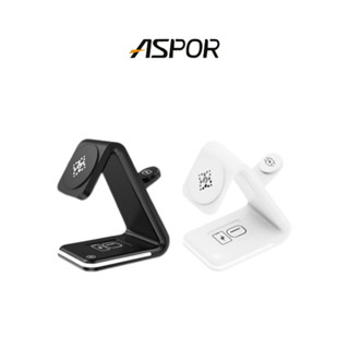 【ASPOR】MagSafe 15W四合一磁吸無線充電座(iPhone/Apple Watch/Airpods)