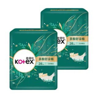 【Kotex 靠得住】✨茶樹舒涼棉 28cm／1包9片／衛生棉／涼感衛生棉
