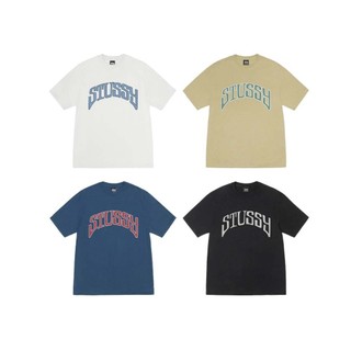 AirRoom 正品 2025SS STUSSY ARCHED PIGMENT DYED TEE 水洗 大學 字型 短T