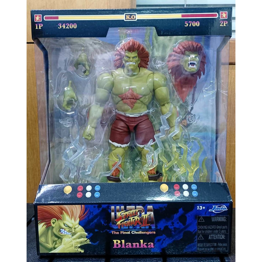 玩仝小舖 不挑盒況 JADA 快打旋風 6吋 怪獸 布蘭卡 BLANKA 可動人形 非龍 春麗 肯