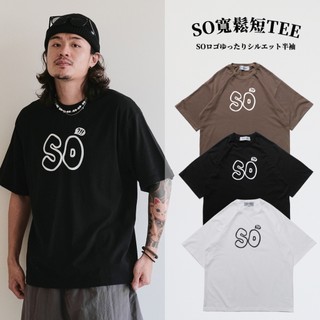 【ESC SELECT SHOP】SO圖案寬鬆短TEE 短TEE 圖案短TEE 純棉短TEE