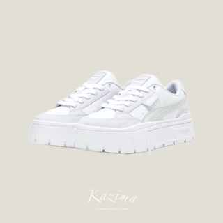 Puma 休閒鞋 Mayze Stack Luxe Wns 女鞋 白 灰 厚底增高 復古