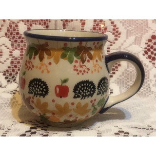 ~~凡爾賽生活精品~~全新波蘭進口紅蘋果楓葉造型胖胖馬克杯