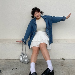 LULUS/PLUS/中大尺碼/美式寬鬆大口袋牛仔外套２色【A03250020】250326