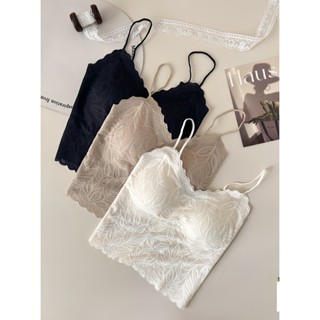 CHILL現貨 夏日必備・法式蕾絲背心(可調肩帶) 無鋼圈內衣 女生 運動內衣Bra 蕾絲小可愛 預購