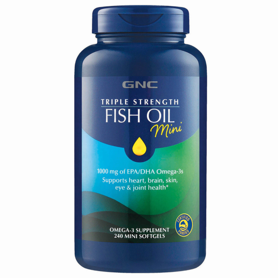 美國代購 GNC 三效魚油 迷你易吞型 TRIPLE STRENGTH FISH OIL mini  240顆