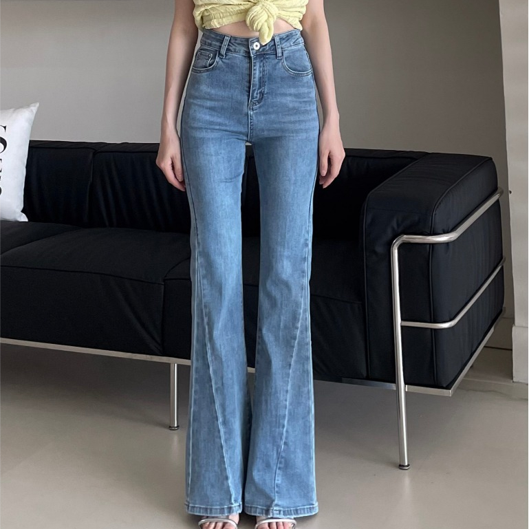 【DOEFF】 S~XL 顯瘦提臀彈力牛仔喇叭褲 喇叭褲 牛仔褲女 長褲女 牛仔喇叭 顯瘦長褲 大尺碼