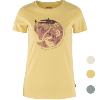 Fjallraven 北極狐 女 Arctic Fox Print T-Shirt 有機棉短袖T恤 89849 綠野山房