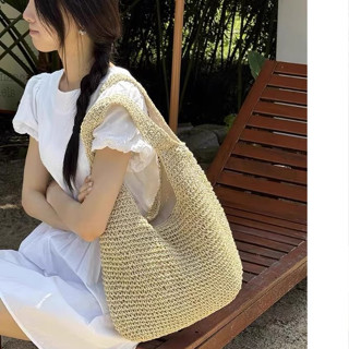 浮誇小姐 編織包 25108 草編包 肩揹包 側揹包 沙灘包 大容量包 女包 包包 臺灣現貨