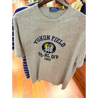 POLO RALPH LAUREN TEE 灰色麻花 絨布 YUKON DIV (classic fit) L號