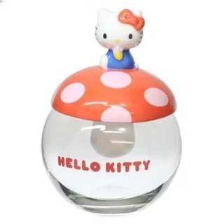 【震撼精品百貨】Hello Kitty 凱蒂貓~日本三麗鷗SANRIO KITTY蘑菇造型收納罐 陶瓷蓋+玻璃罐