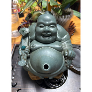 早期收藏品老坑泥料宮廷御用彌勒如意手工製作壺600cc