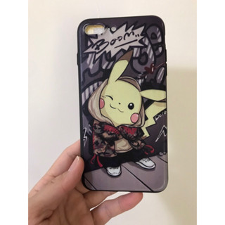 二手在淡水iphone6/7/8手機殼 皮卡丘圖案黑底 帥氣黑