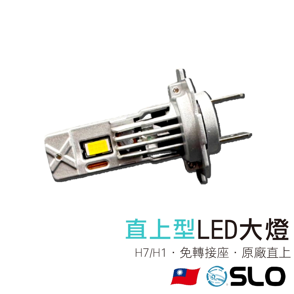 SLO【D9 直上型LED大燈】H1 H7 免轉接座 隨插即用 插頭式 3570芯片 LED大燈 汽車大燈 車前大燈