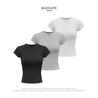 BADLIFE 顯瘦短版上衣【現貨】｜超彈力修身 Baby Tee｜親膚純棉多色可選 IU