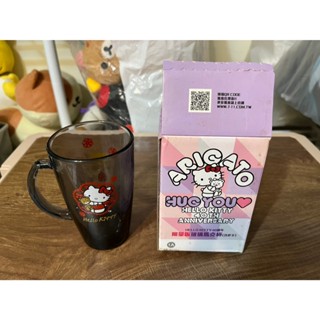 7-11 hello kitty 40週年 限量版玻璃馬克杯 玻璃杯