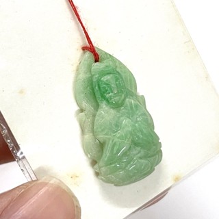 二手古董 玉佩 觀音像 觀音 小佛像 小玉佩 可愛 配件 玉石 品種未知 吊墜 翡翠 翡翠雕刻