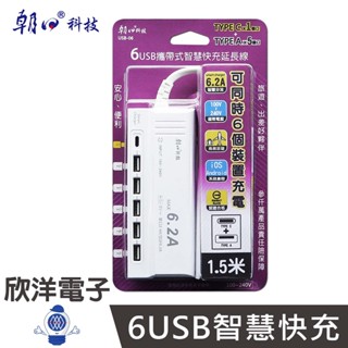 朝日科技 充電器 手機充電器 USB充電器 TYPE-C USB攜帶式快充延長線 USB-06 適用手機 筆電 行動電源