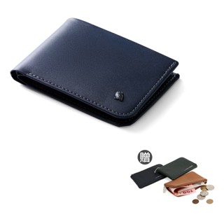 Bellroy Hide & Seek Lo 系列真皮橫式零錢短夾 - 海軍藍 WHSD 送真皮零錢包