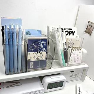 高低三格多用途壓力克架 辦公桌收納 組合式文具筆筒 化妝品收納 分隔筆架 文具展示架 透明筆筒 好愛買
