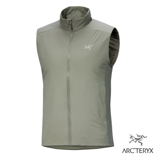 【ARCTERYX 始祖鳥】男 防風防潑水保暖 立領背心 Atom Vest 科技羽絨背心/糧草綠 X000009559