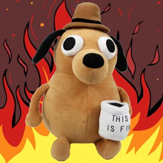 臺灣現貨 This is Fine Dog 咖啡狗玩偶 咖啡狗毛絨玩具 可愛毛絨娃娃 搞怪毛絨玩偶 交換禮物