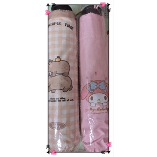 🌸艾莉兒精品童話屋🌸 🎀正版授權🎀 現貨 手動三折傘 美樂蒂／卡皮巴拉