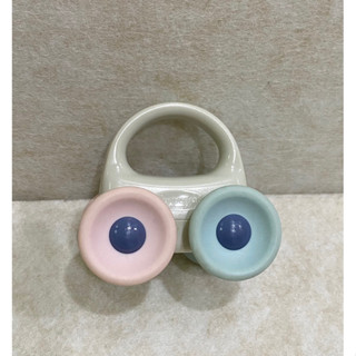 【Toyroyal 樂雅】日本北歐風可消毒滾輪搖鈴/汽車造型寶寶啟蒙玩具/嬰兒固齒器/幼兒感覺統合玩具