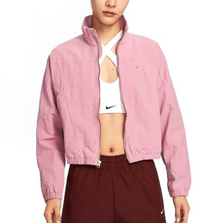 NIKE 外套 AS W NSW 粉色 防曬 短版 立領 風衣外套 女 HJ1000-699