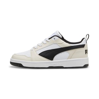 PUMA 休閒鞋 REBOUND V6 LOW 白卡其 黑 皮革 復古鞋 男女 39232818