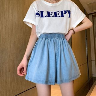 【林小姐】五分短褲女 短褲女 素面短褲 女韓係短褲 直筒短褲 夏季運動褲 女生休閑 簡約運動褲子 女生短褲 休閒短褲