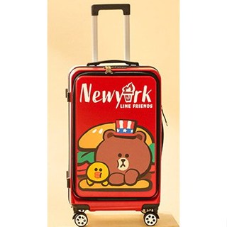 全新現貨 快速到貨 LINE FRIENDS 熊大 城市旅行 前開式 行李箱 -紐約款