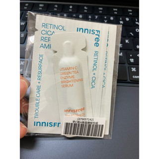 innisfree早C晚A精霜體驗包組 A醇淨膚超修護安瓶1ml A醇淨膚超修護霜1ml 維他命C淨亮精華1ml
