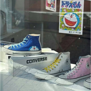 新款🔺Converse x Doraemon 日本限定 哆啦A夢 聯名款 藍粉 高筒 帆布鞋 31315000